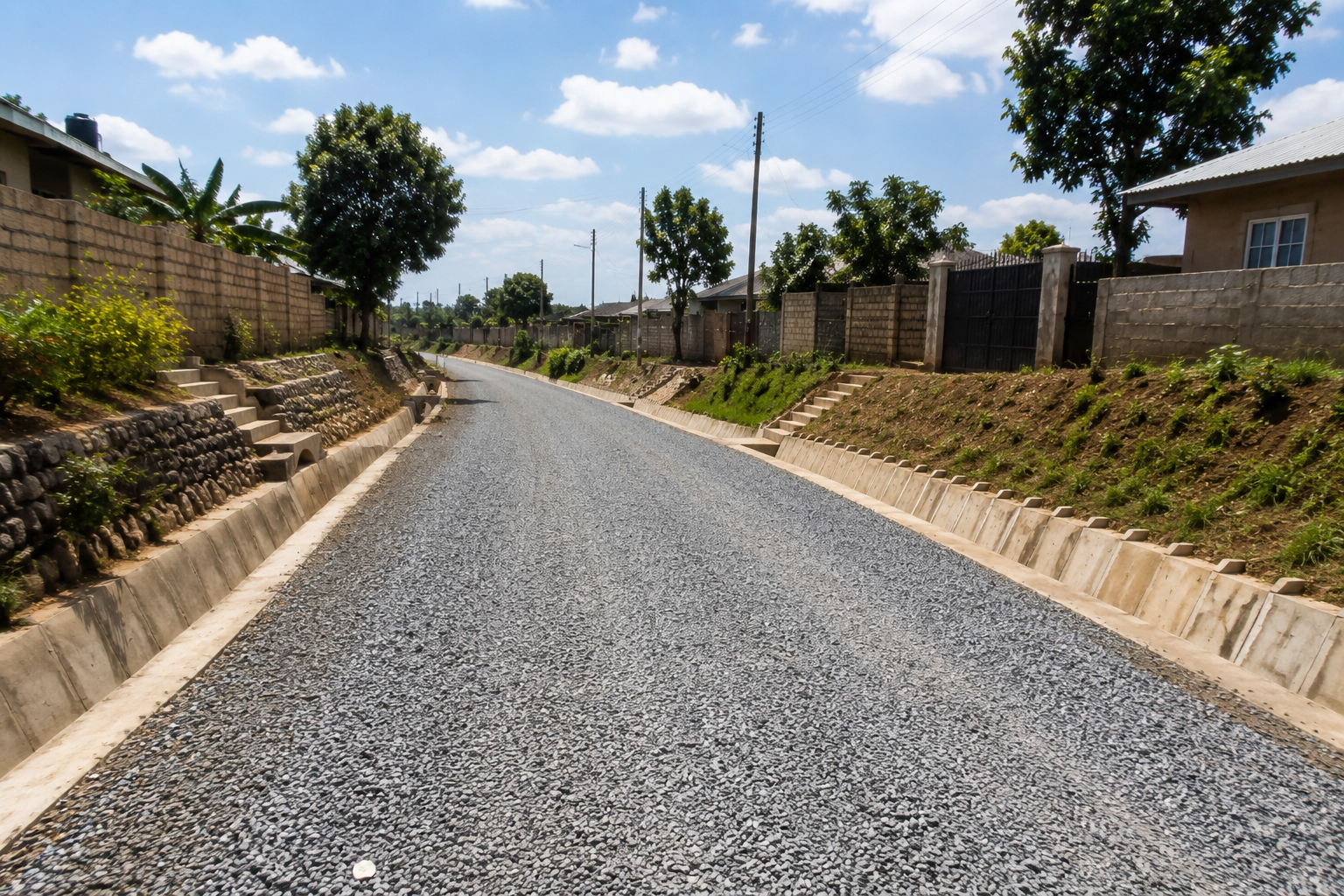 Gravel road construction